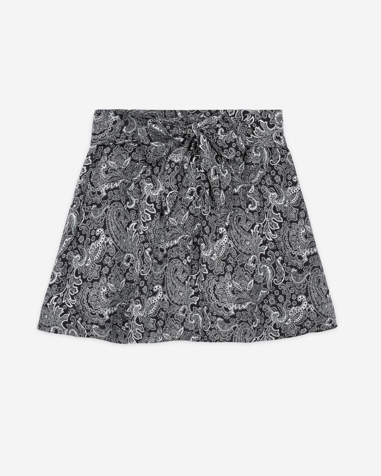 The Kooples DAMEN BLACK WHITE kurzer rock mit print