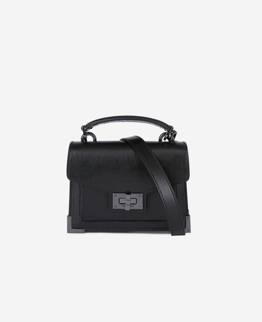 nano emily bag in black leather