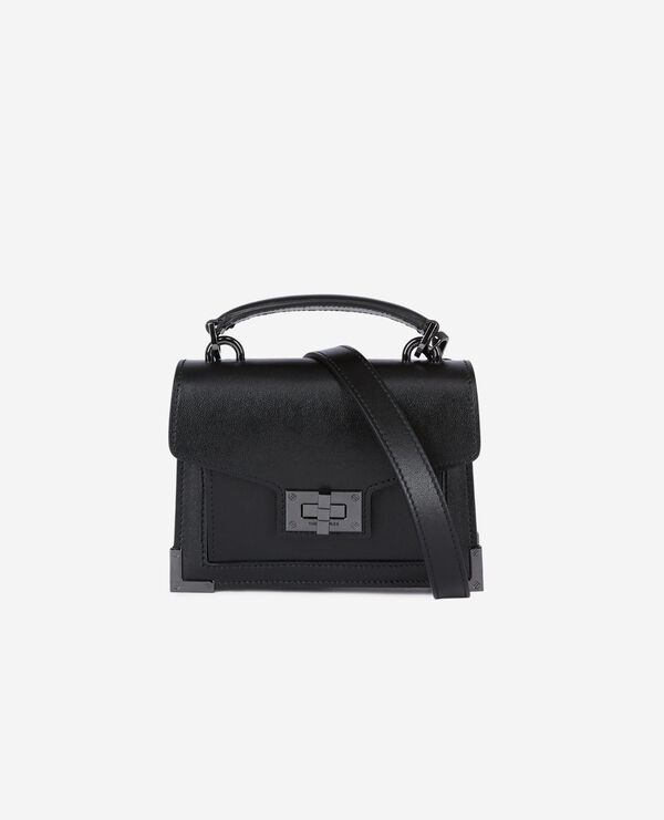 nano emily bag in black leather