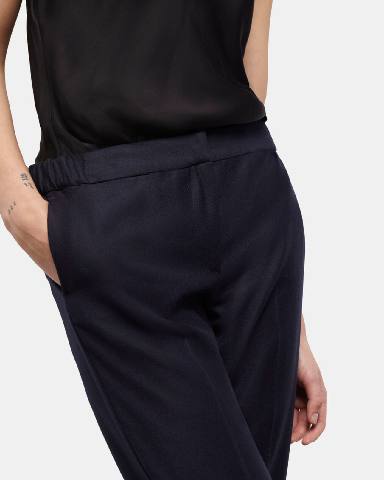 The Kooples DAMEN NAVY blaue anzughose aus wolle