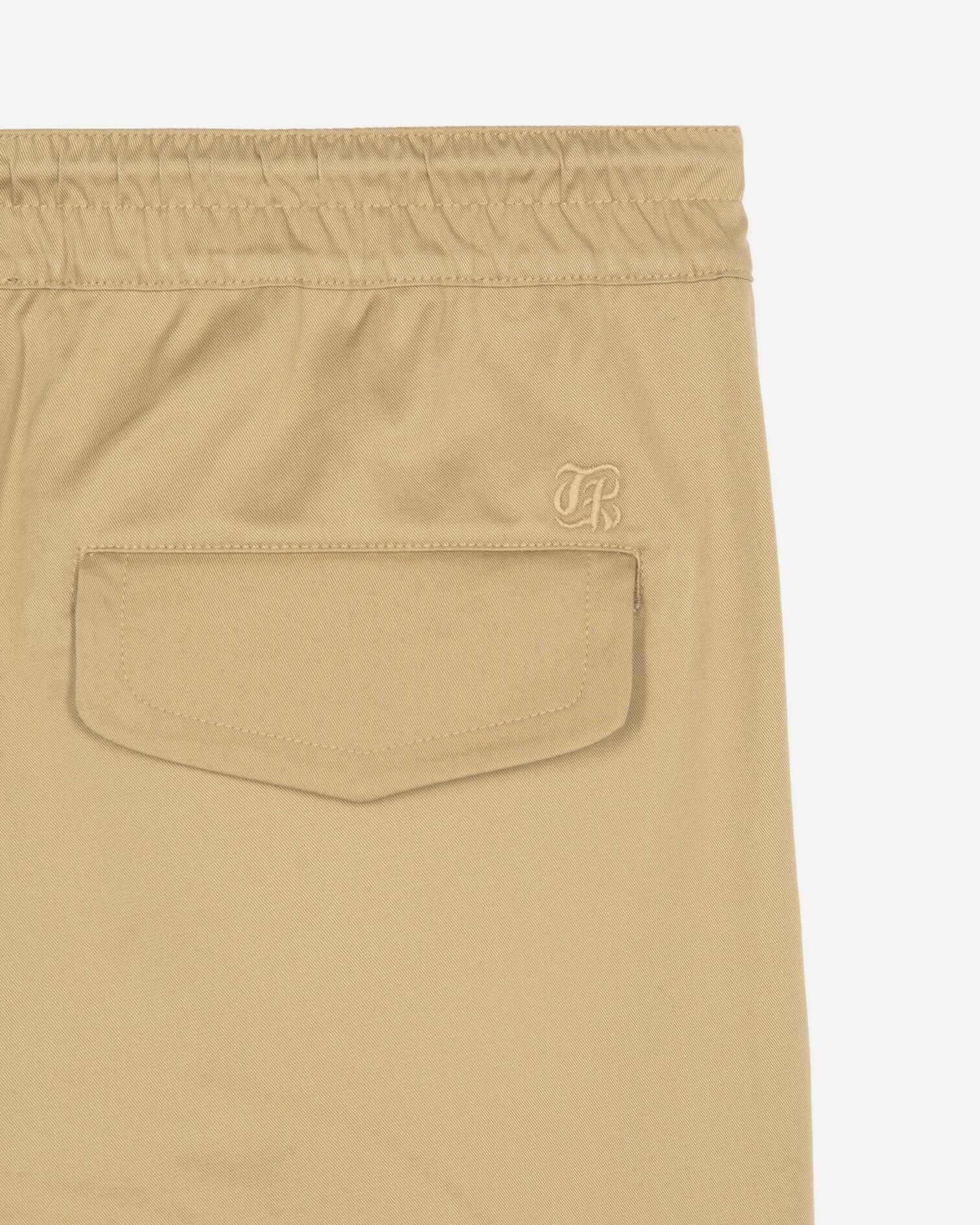 Beige elasticated waist shorts, BEIGE, hi-res image number null