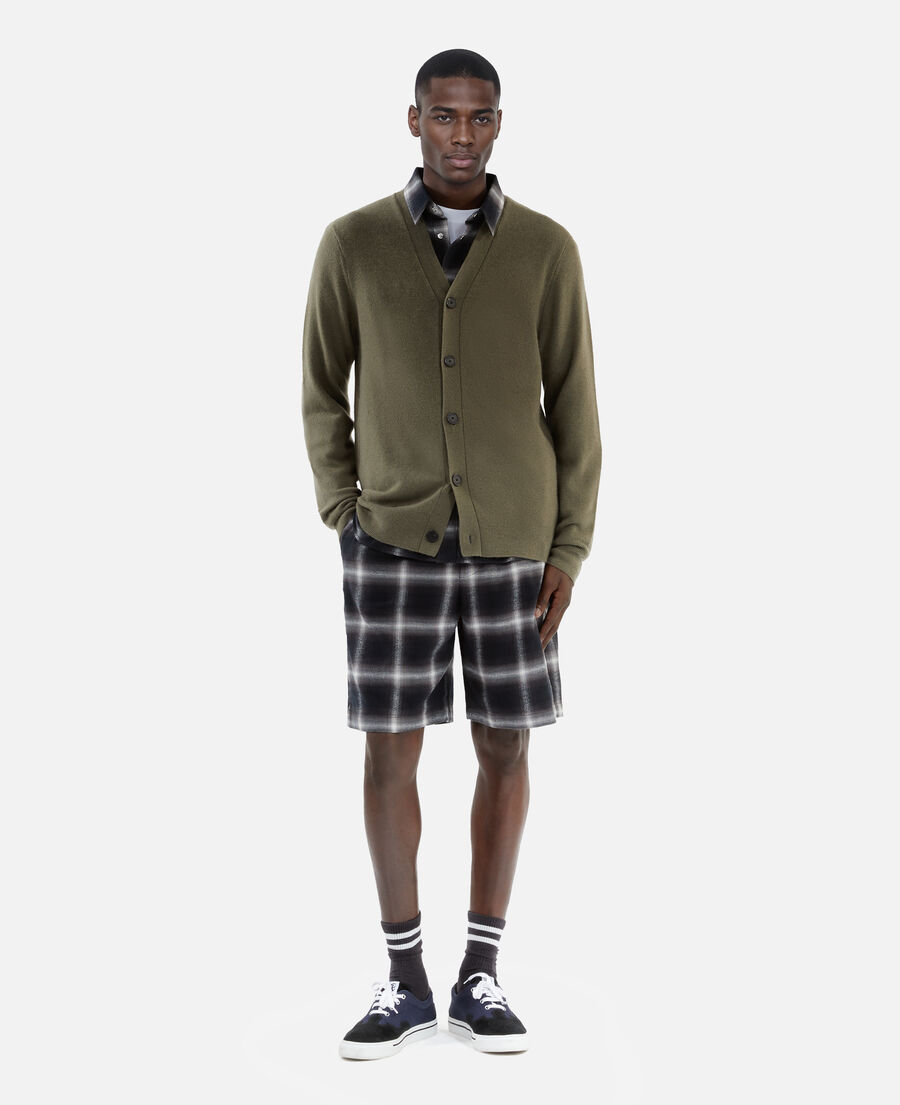 The Kooples MEN OLIVE KAKI khaki cashmere cardigan