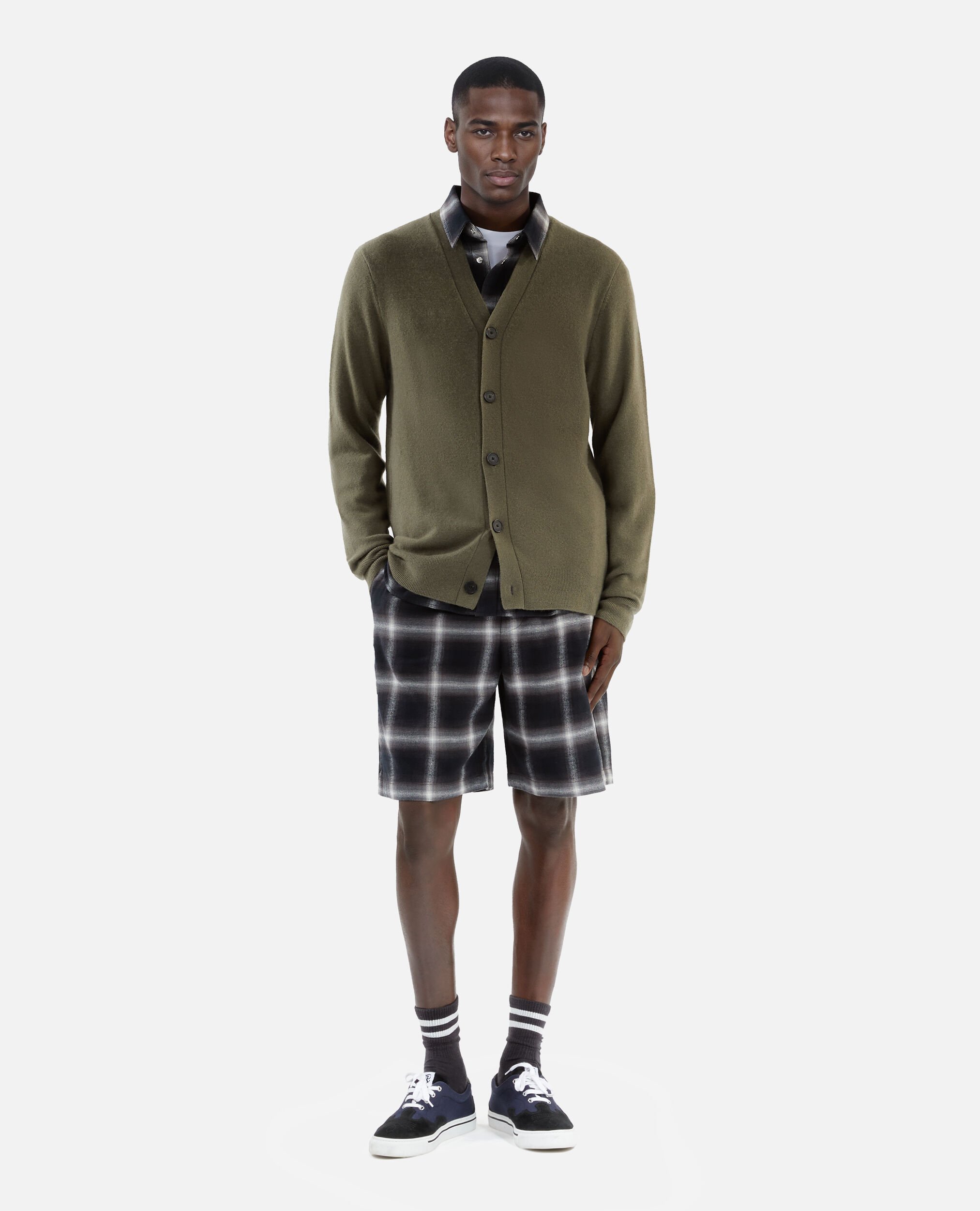 Cardigan en cachemire kaki, OLIVE KAKI, hi-res image number null