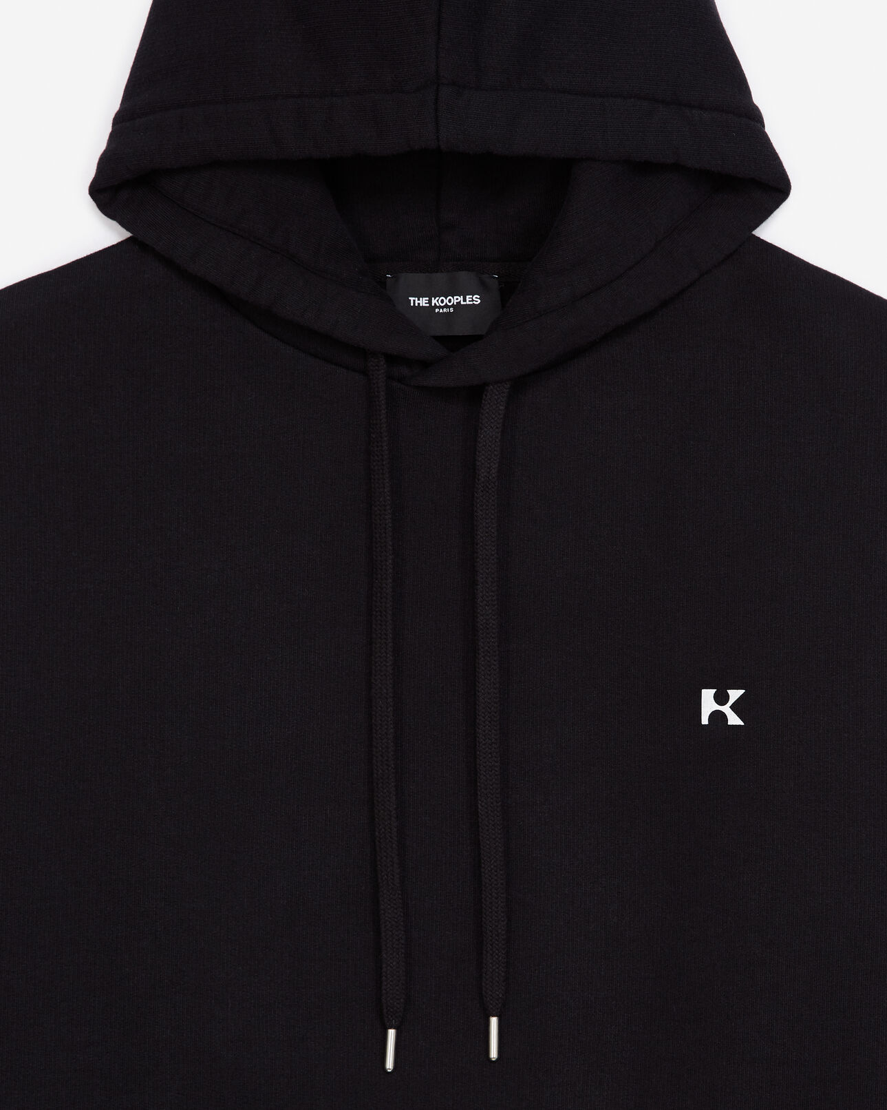 The Kooples HOMME BLACK sweat capuche noir imprimé eclipse dos