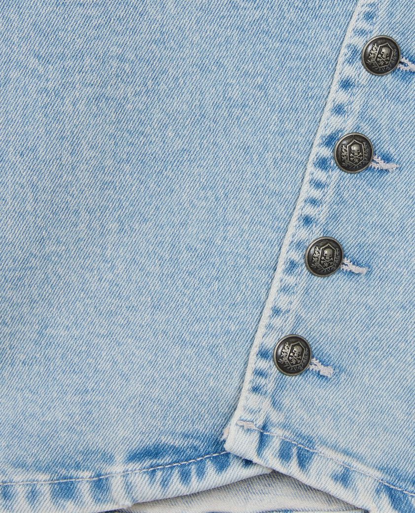 The Kooples FEMME BABY BLUE capri en denim bleu