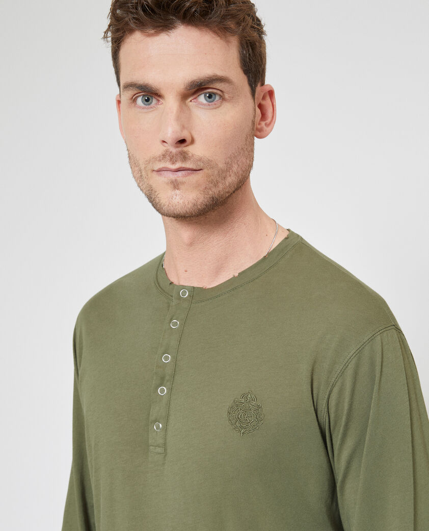 The Kooples MEN FORET green long-sleeved t-shirt