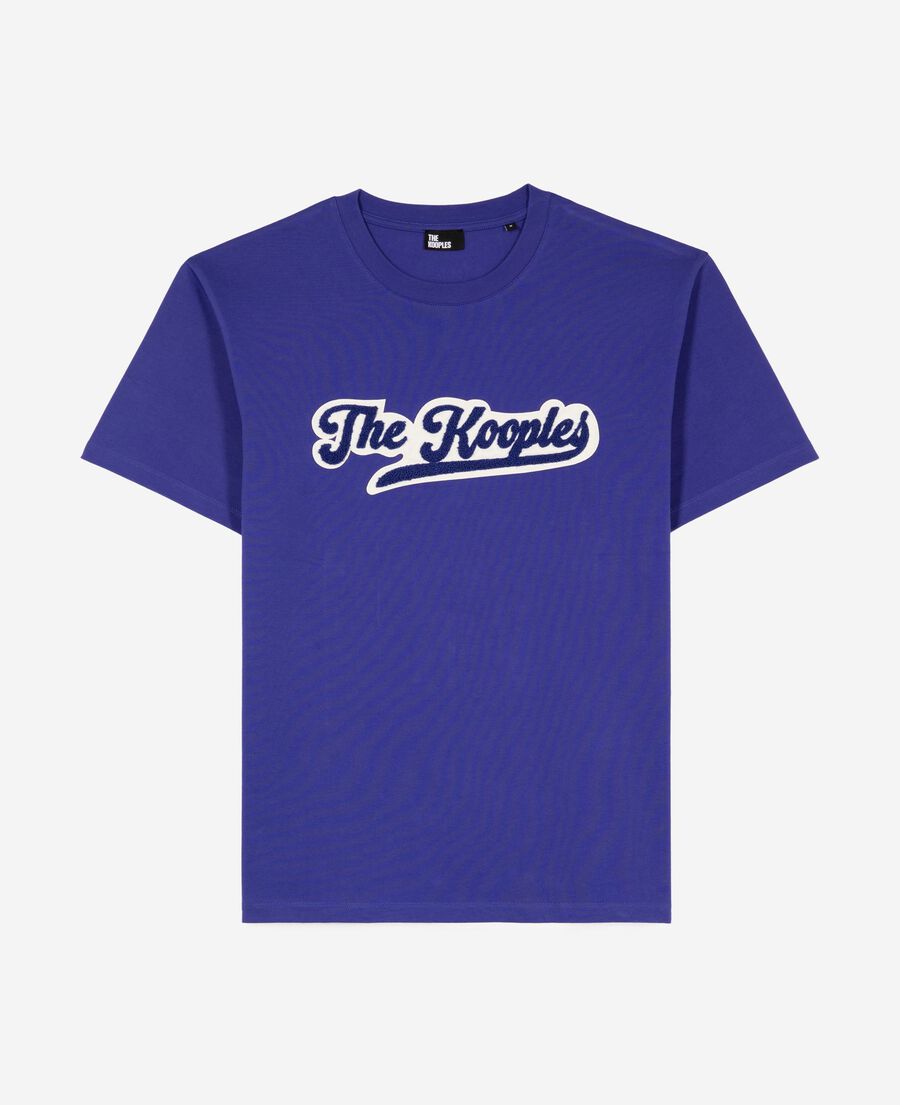 The Kooples MEN SPECTRUM BLUE t-shirt with blue patch