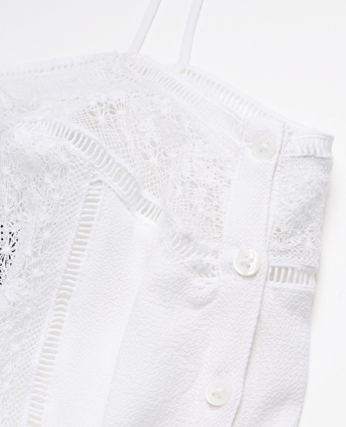 Long sleeveless white lace dress The Kooples