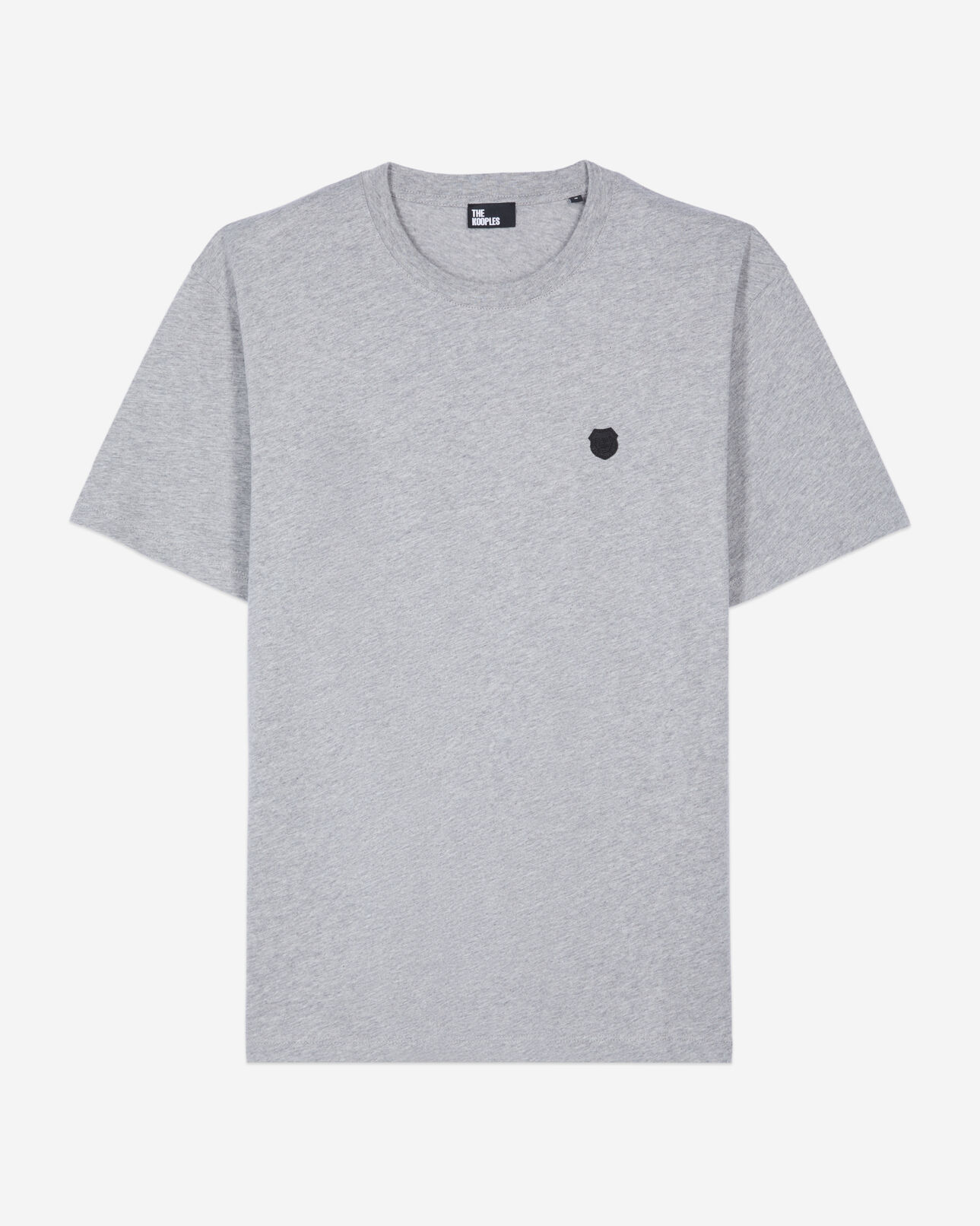 The Kooples HOMME GREY MELANGE t-shirt blason gris
