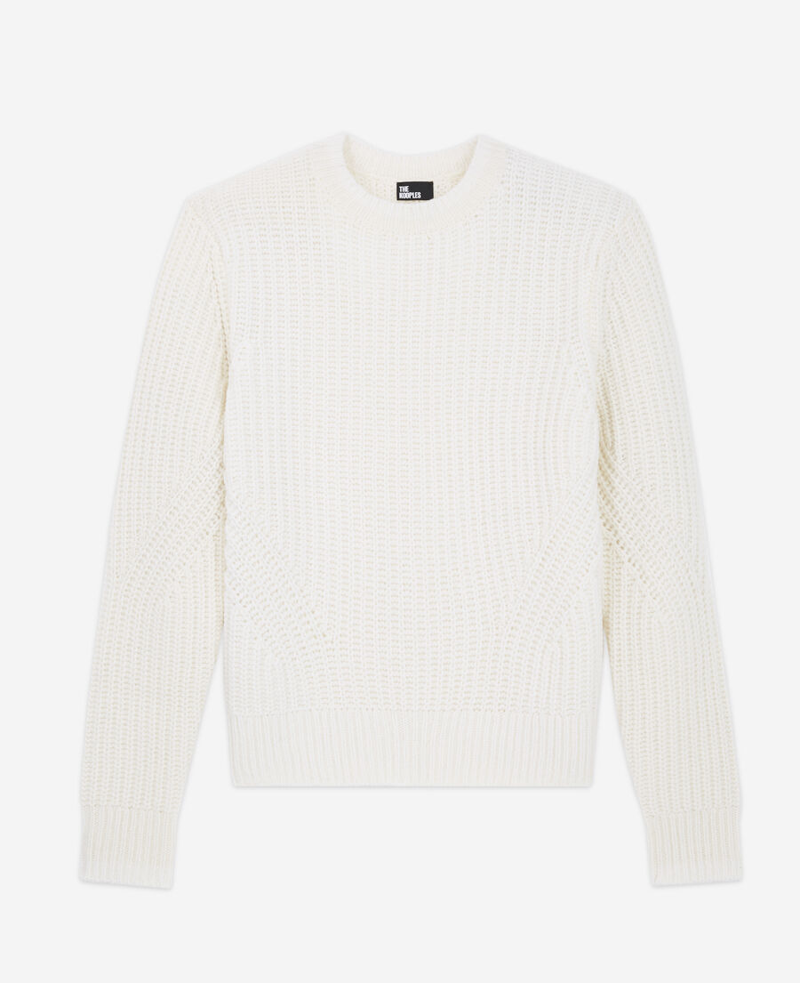 pull en maille écru