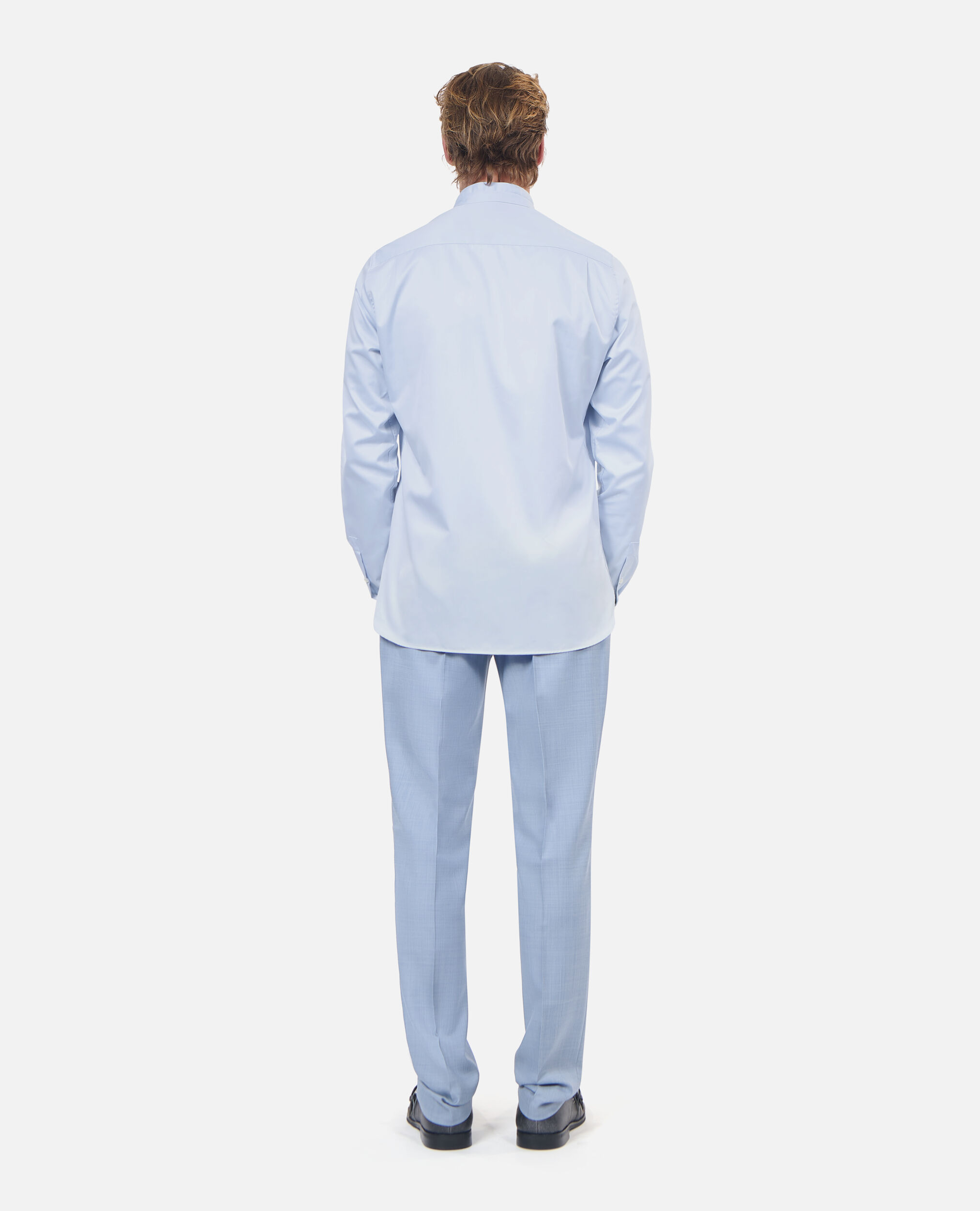 Blue shirt with officer collar, LIGHT BLUE, hi-res image number null