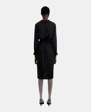 The Kooples F BLACK mid-length black dress with flowers