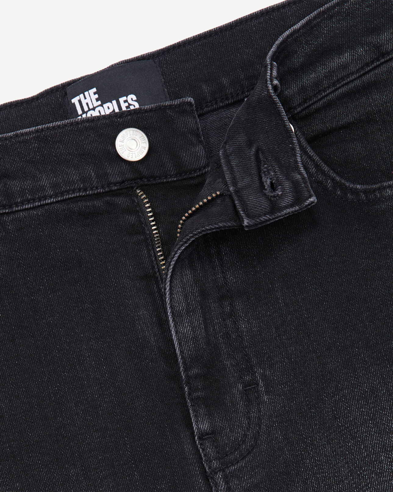 The Kooples HERREN BLACK WASHED schwarze bikerjeans in slim-fit