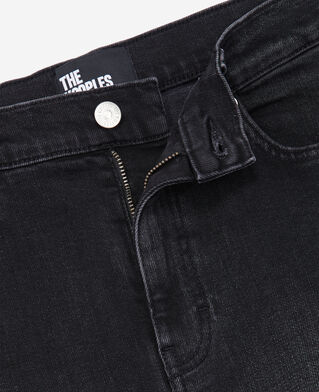 The Kooples H BLACK WASHED black slim biker jeans
