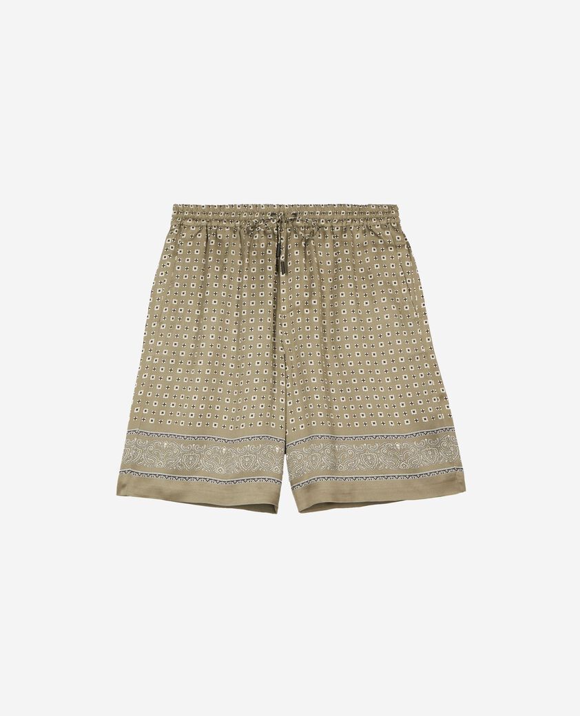 The Kooples HOMME FORET short imprim&eacute; bandana kaki