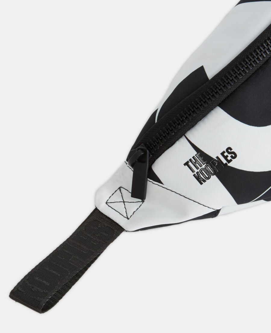 The Kooples MIXTA BLACK / WHITE riñonera logotipo the kooples