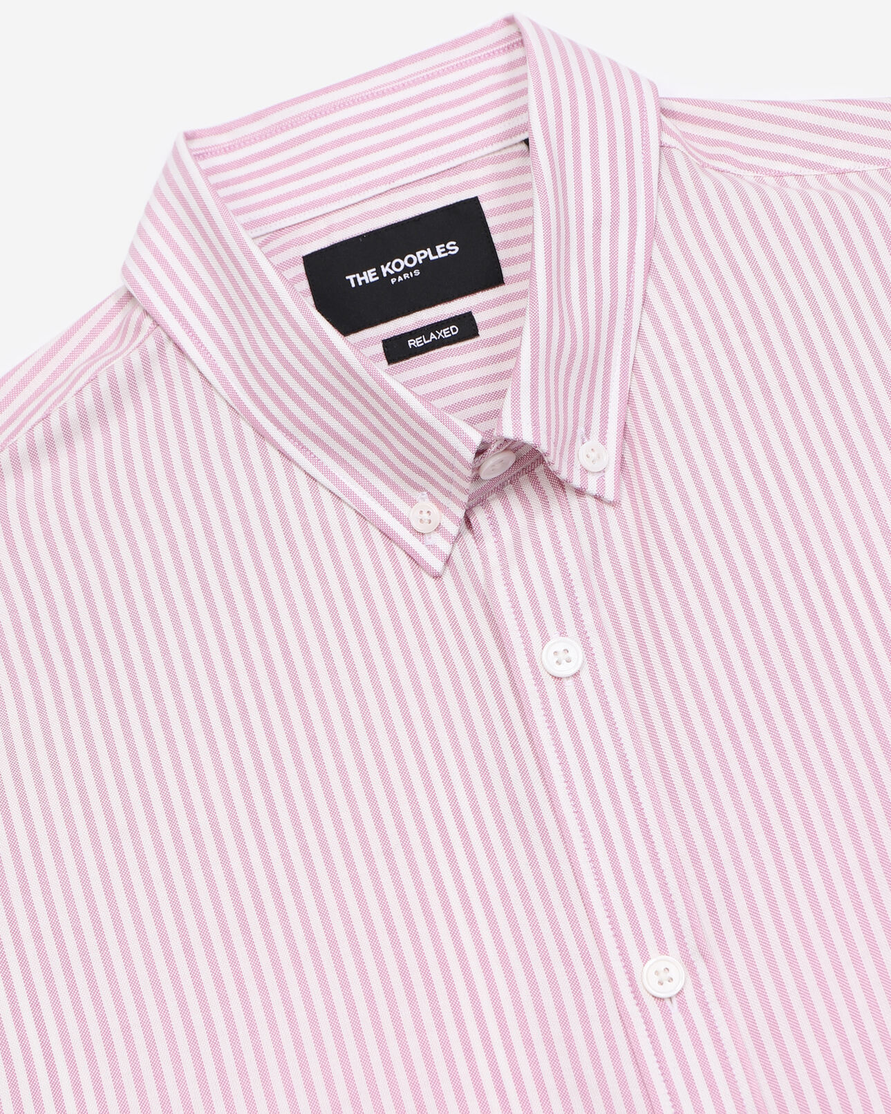 The Kooples MEN WHITE PINK flowing white and pink shirt with motif
