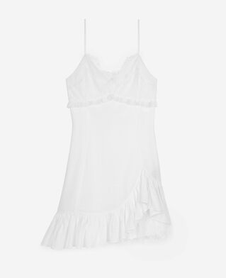 The Kooples WOMEN ECRU short dress with ecru lace