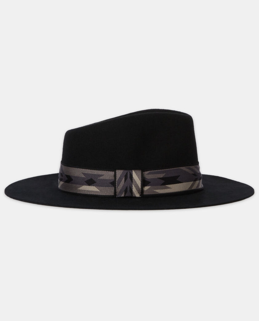 The Kooples WOMEN BLACK black wool hat