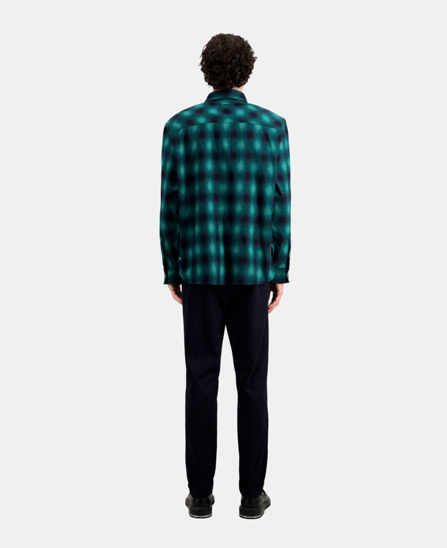 The Kooples H BLACK / GREEN black and green checked overshirt