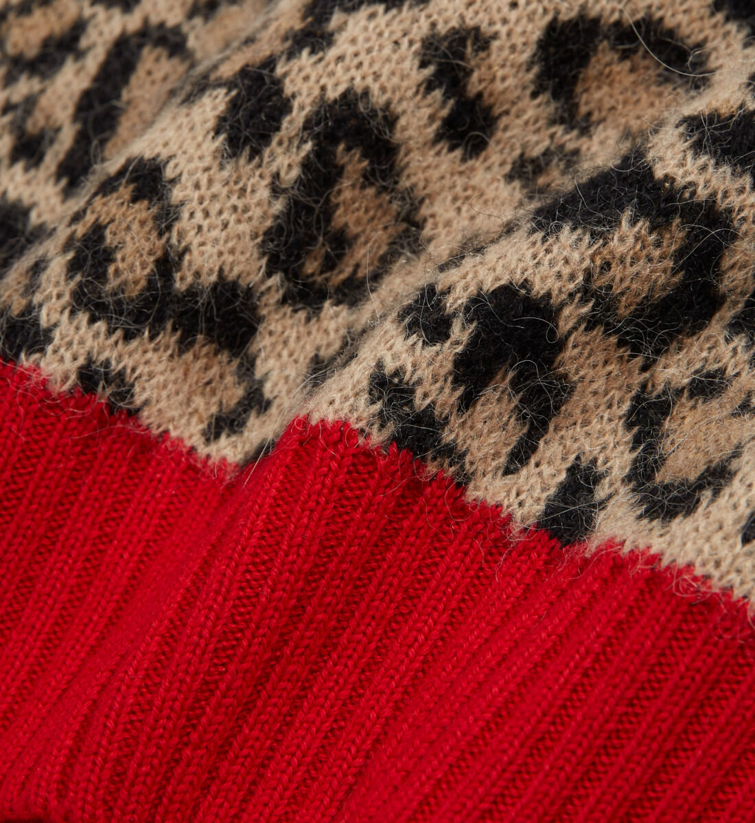 Leopard print knit sales sweater