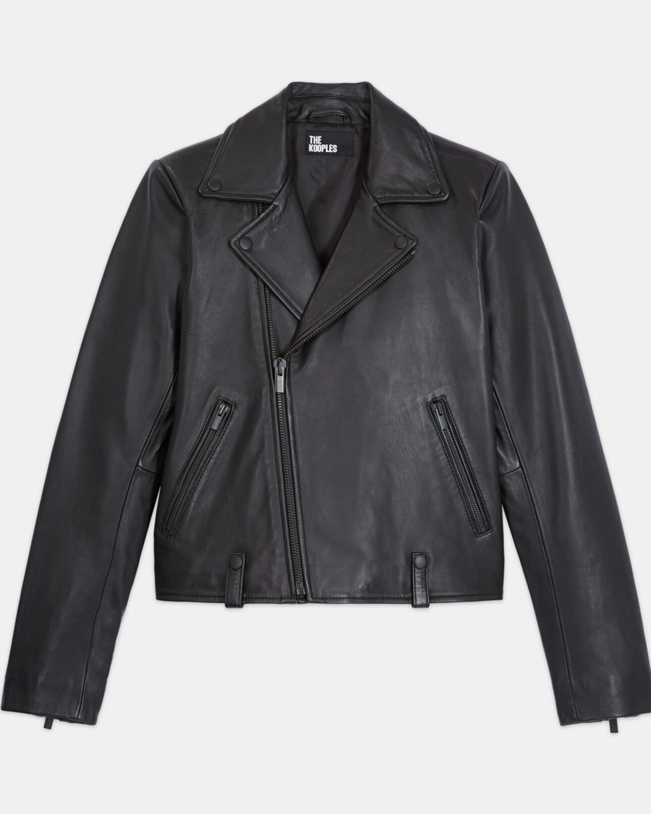 The Kooples FEMME BLACK blouson en cuir noir