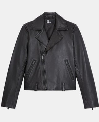 The Kooples FEMME BLACK blouson en cuir noir