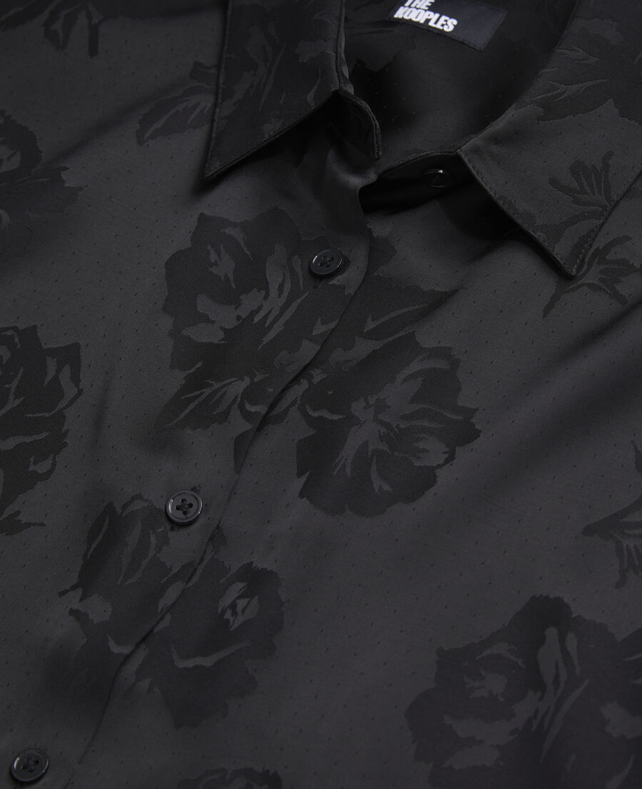 camisa jacquard florida negra