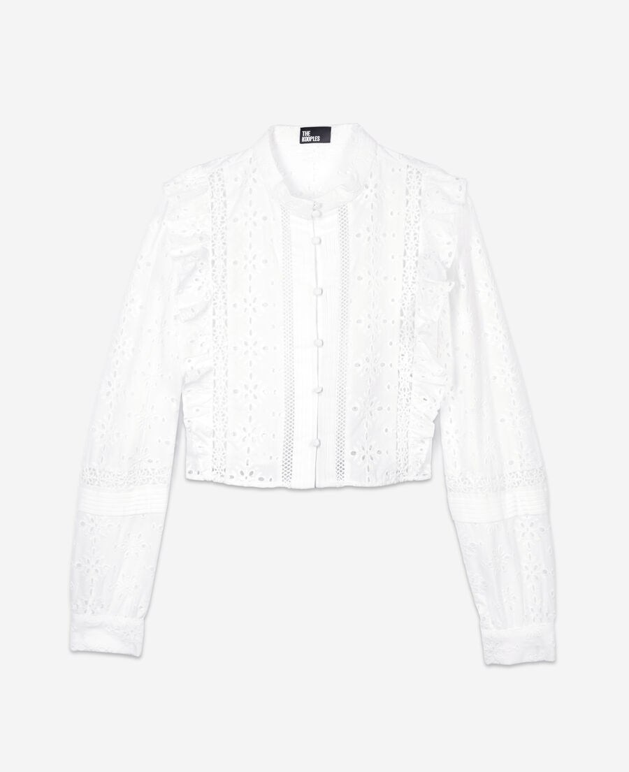 chemise blanche en broderie anglaise