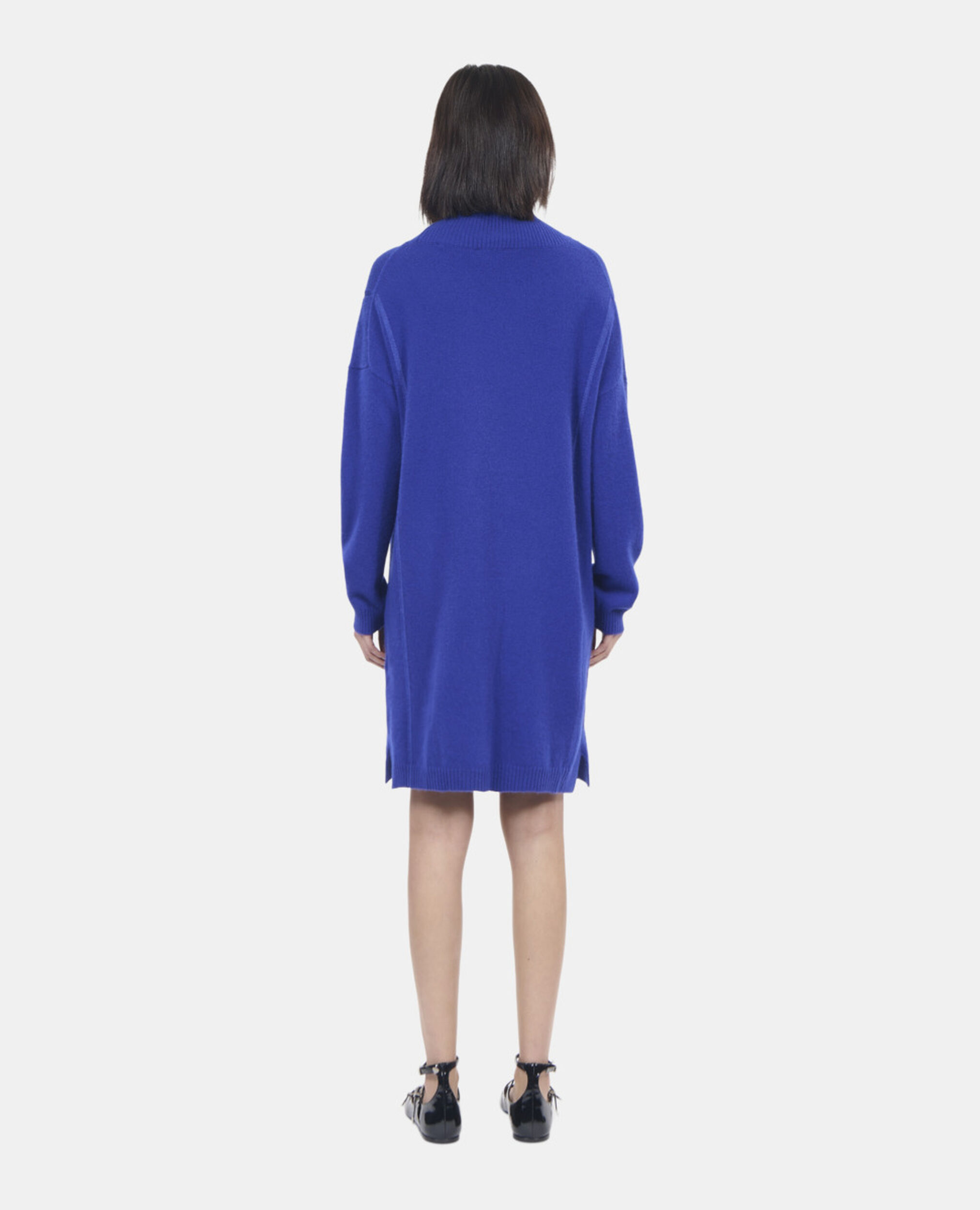 Robe pull courte en cachemire bleu électrique, BLUE ELECTRIC, hi-res image number null