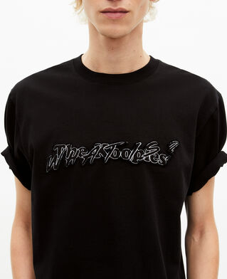 The Kooples HOMME BLACK t-shirt what is m&eacute;tallique noir
