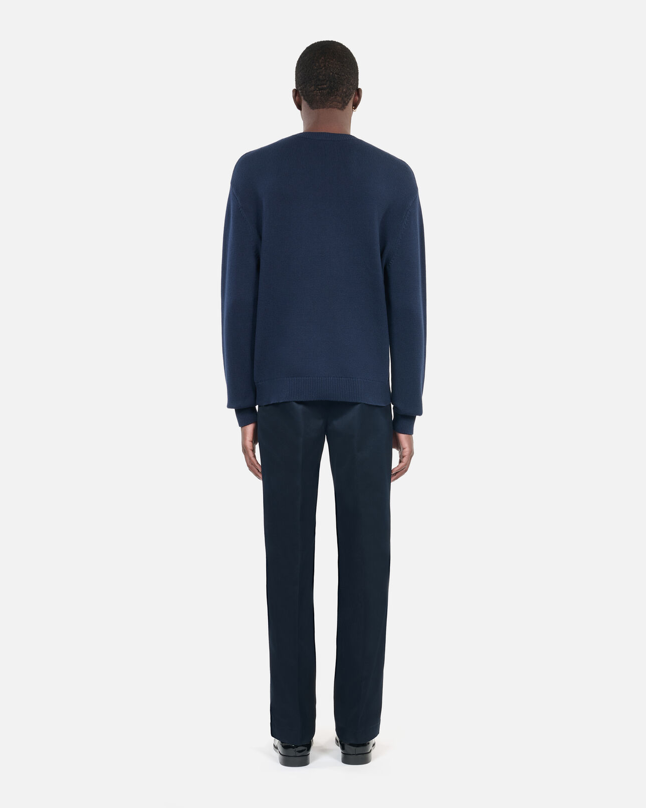 The Kooples HOMME NAVY pull en coton bleu marine