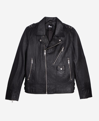 The Kooples HERREN BLACK schwarze bikerjacke aus leder