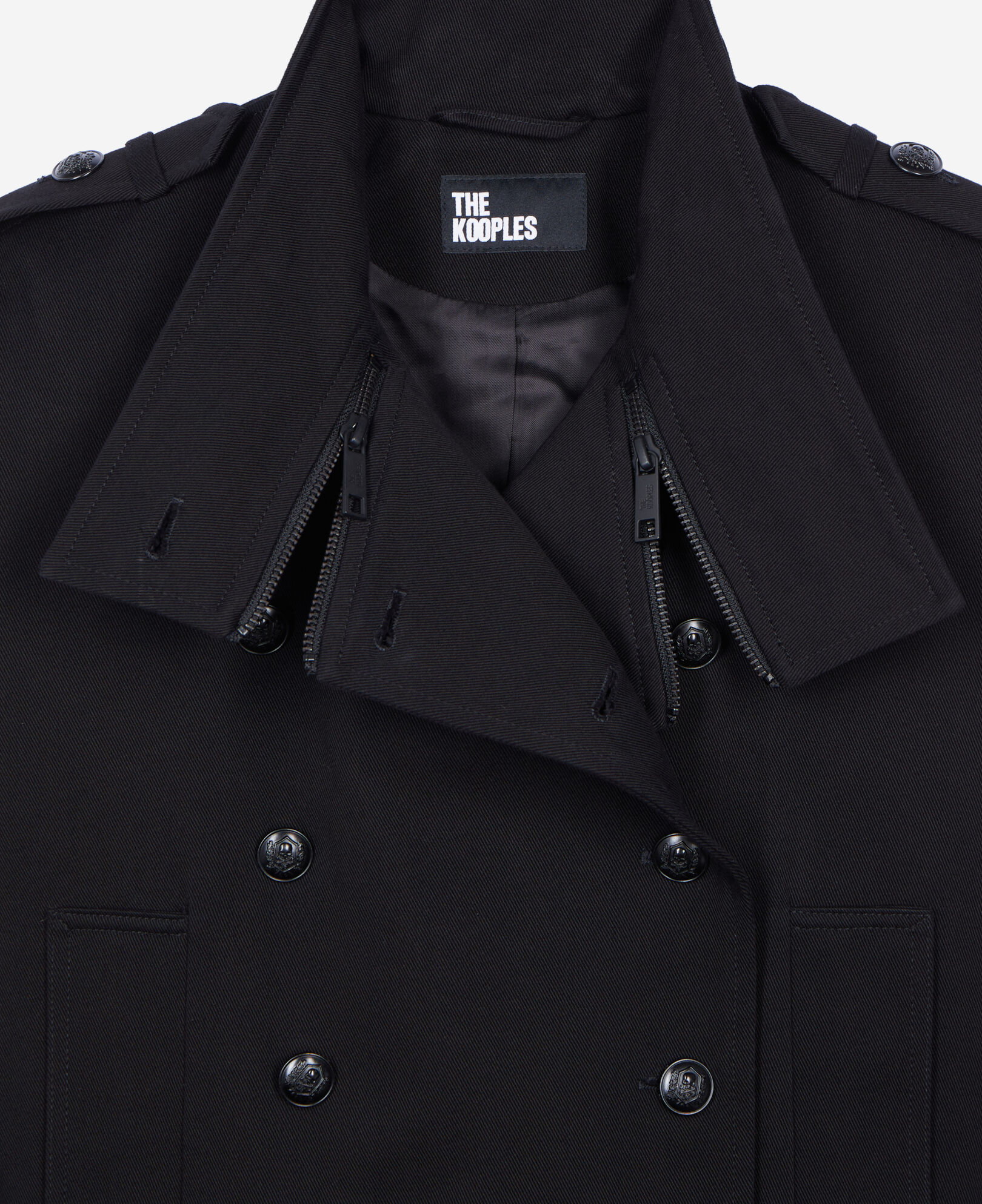 The Kooples FEMME BLACK blouson style trench noir