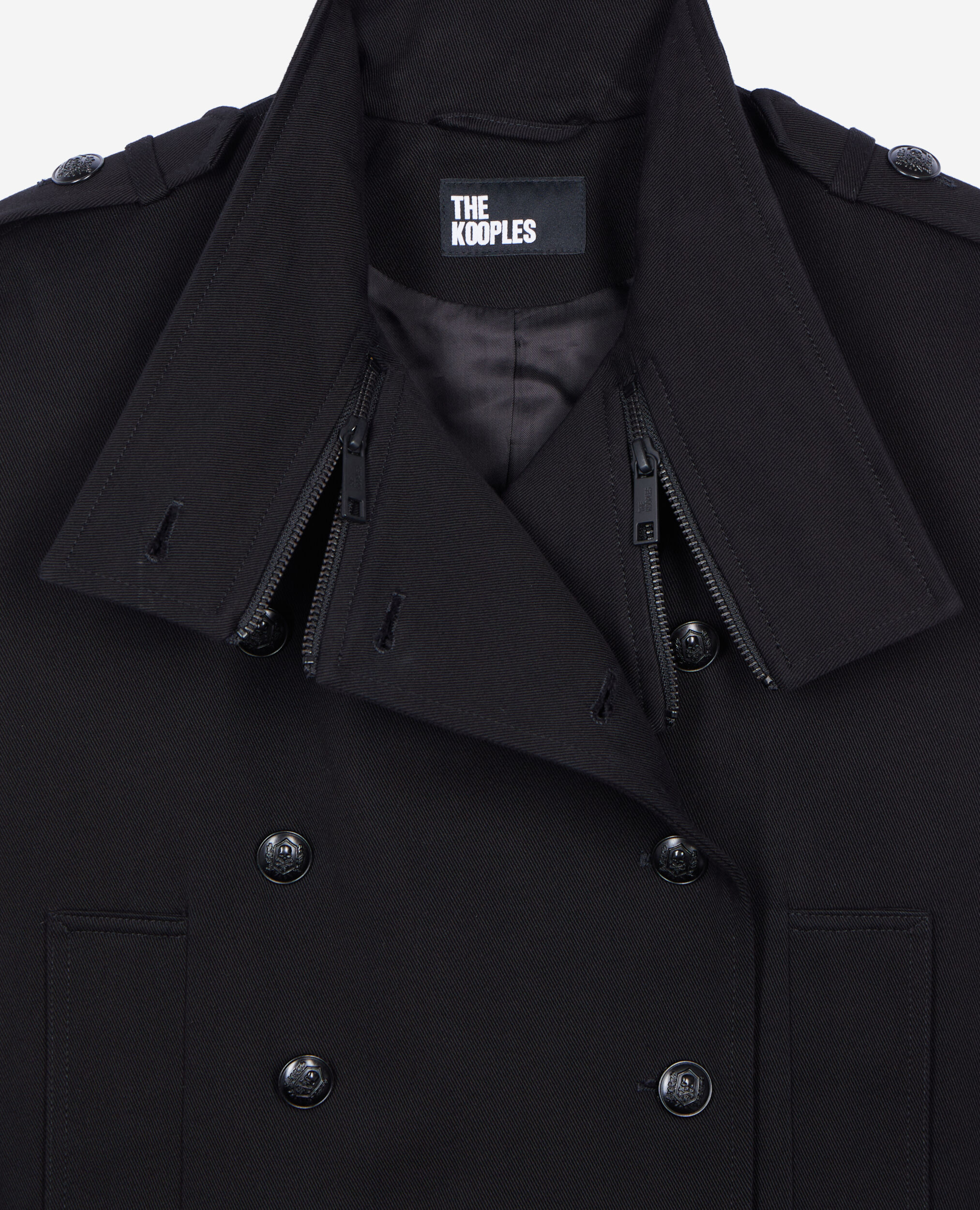 Blouson style trench noir, BLACK, hi-res image number null
