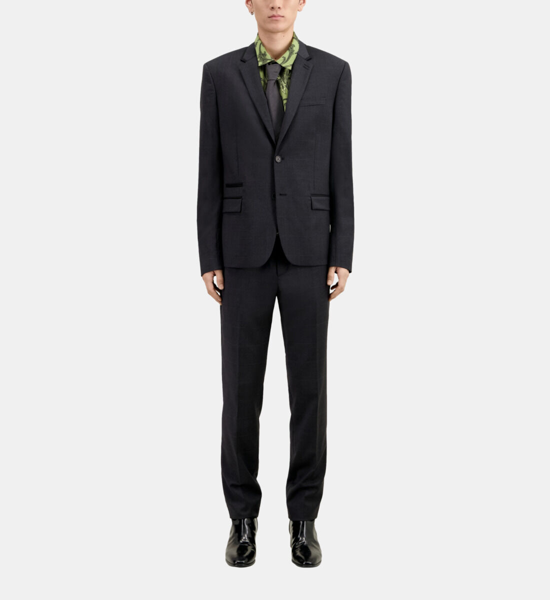 Grey wool Prince of Wales suit jacket The Kooples