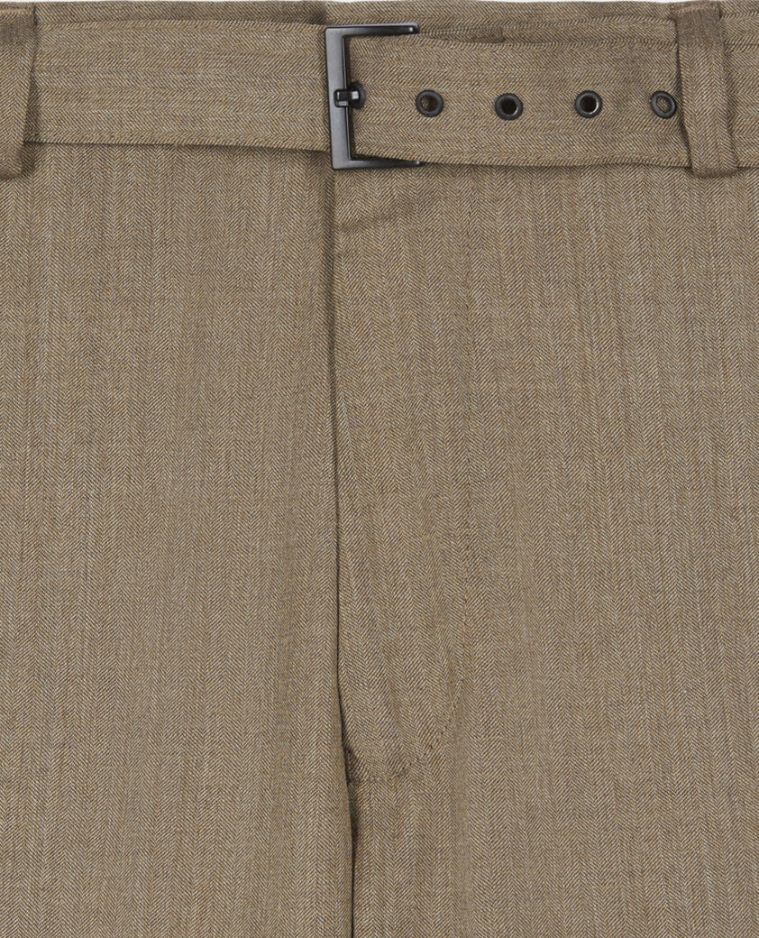 The Kooples HERREN BROWN hellbraune anzughose aus wolle