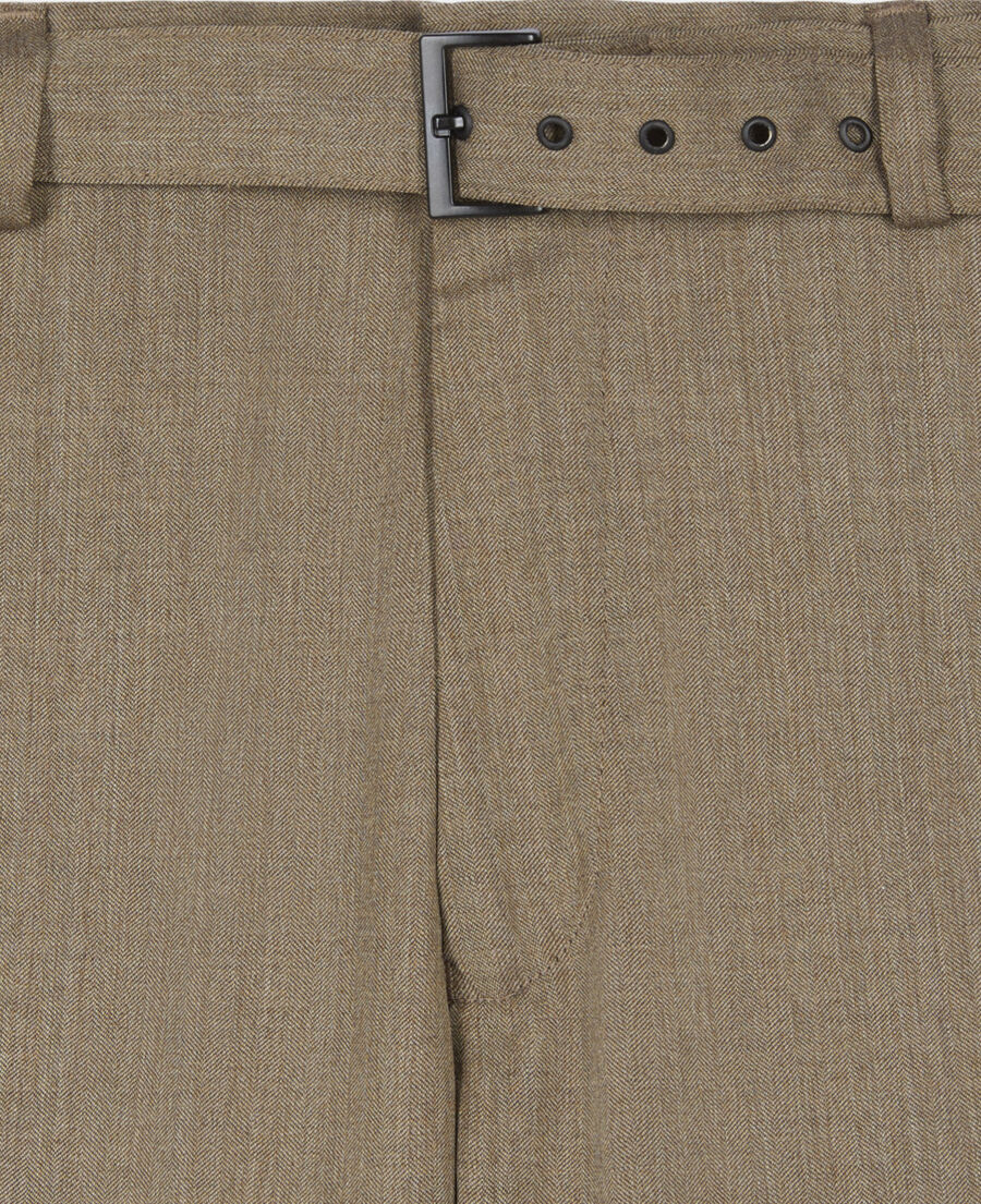 The Kooples H BROWN light brown wool suit trousers
