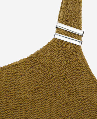 The Kooples WOMEN KAKI the kooples x luz asymmetrical swimming costume top khaki