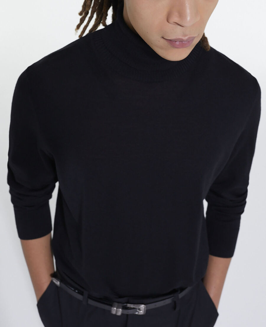 black merino sweater