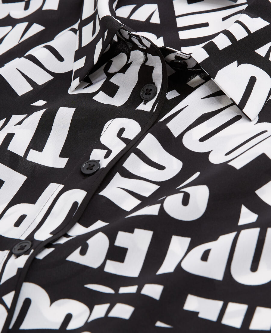 fließendes hemd mit logo-tape