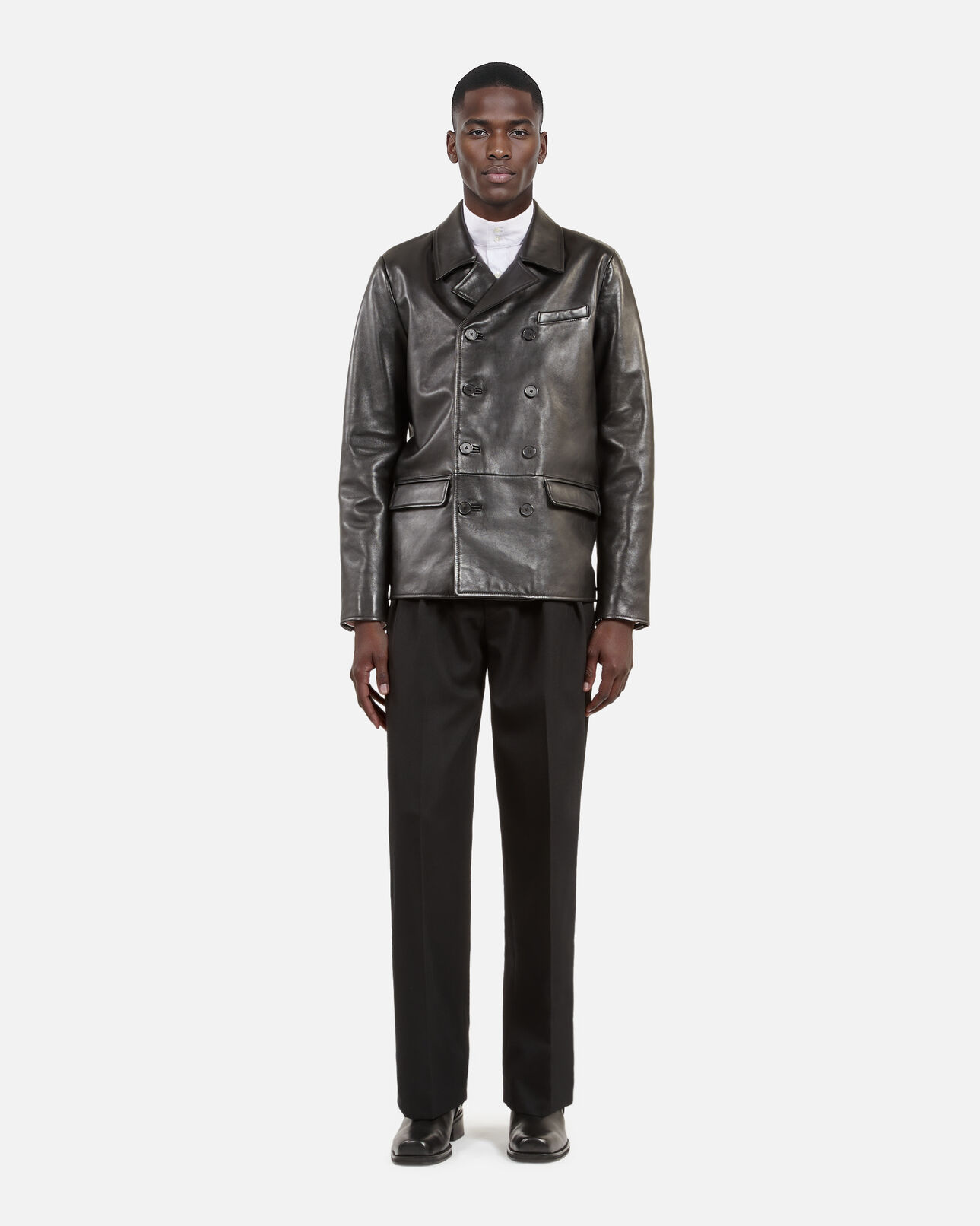 The Kooples HOMME BLACK veste en cuir noire