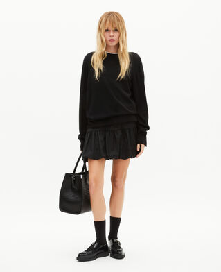 The Kooples WOMEN BLACK short black ball skirt