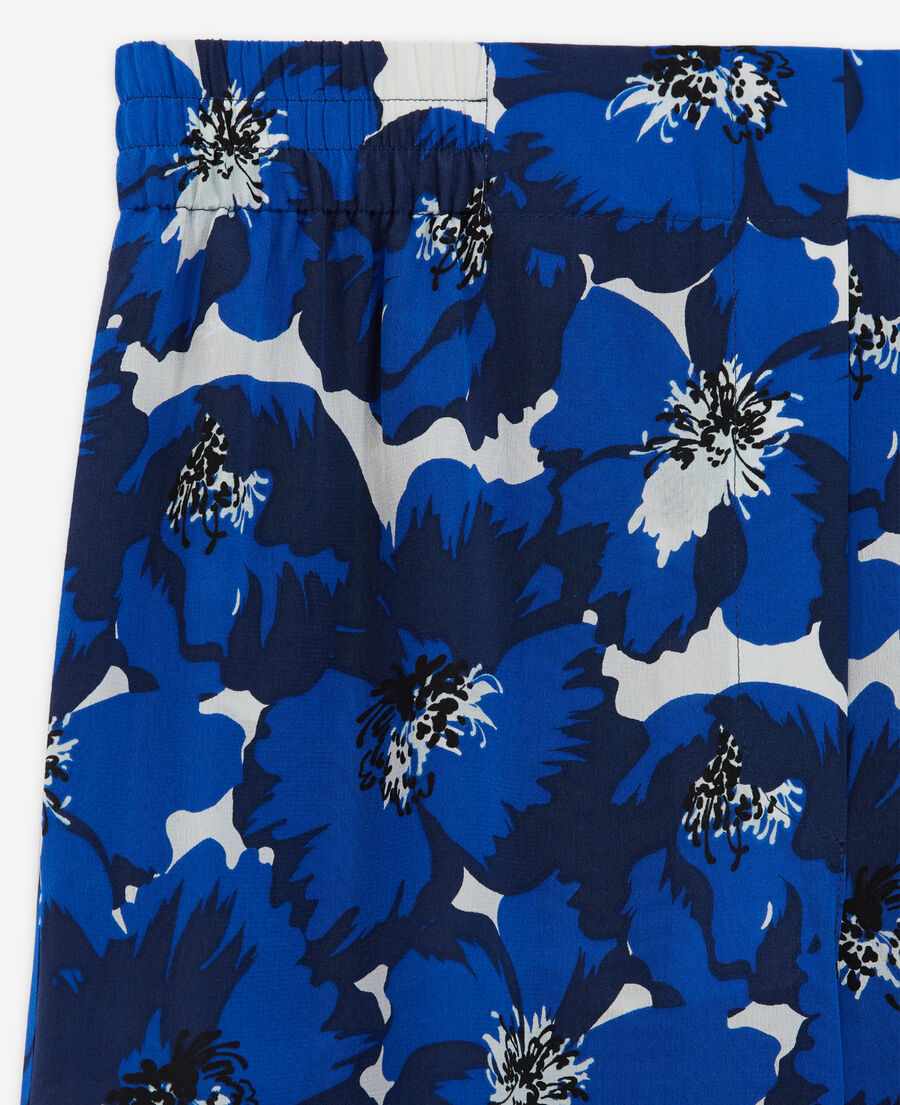 silk printed pants