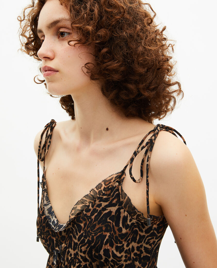 The Kooples WOMEN LEOPARD top with leopard print ruffles