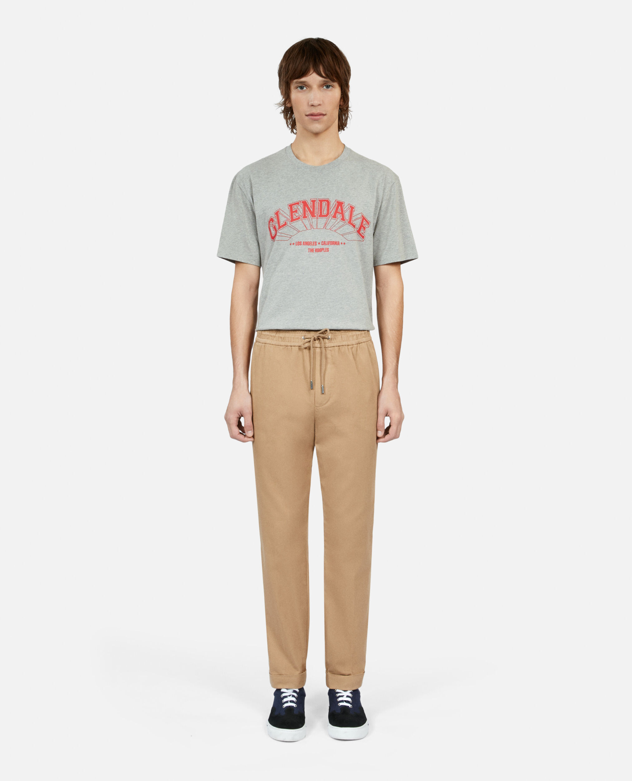Camel cotton trousers, CAMEL, hi-res image number null