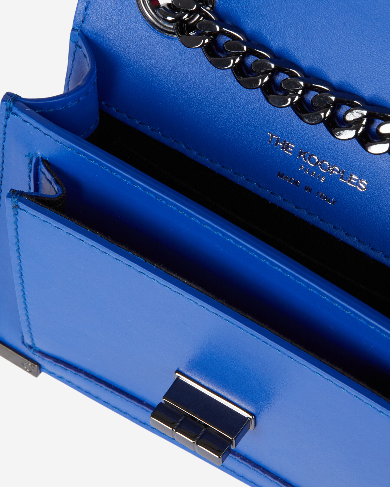 The Kooples WOMEN BLUE ELECTRIC emily nano blue leather bag