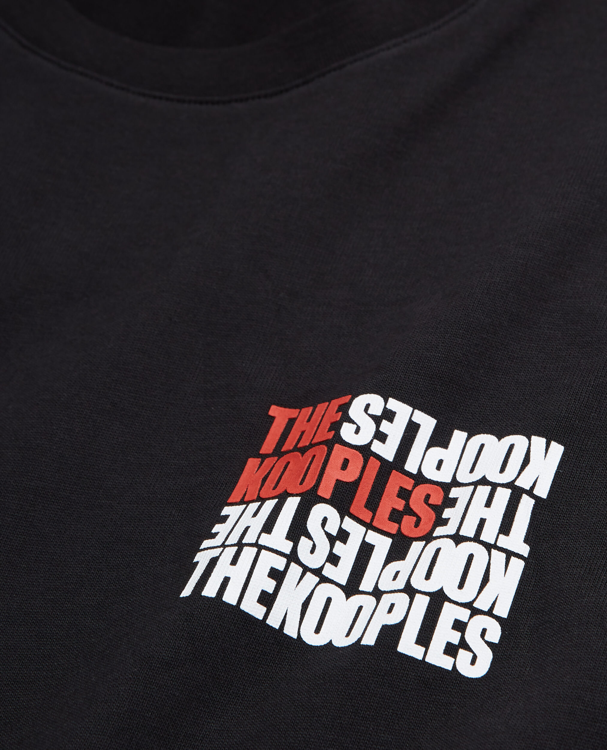 Schwarzes T-Shirt Herren mit The Kooples Logo, BLACK, hi-res image number null