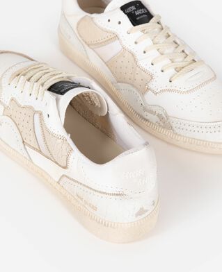 The Kooples MEN ECRU the kooples x hidn-ander ecru low-top sneakers