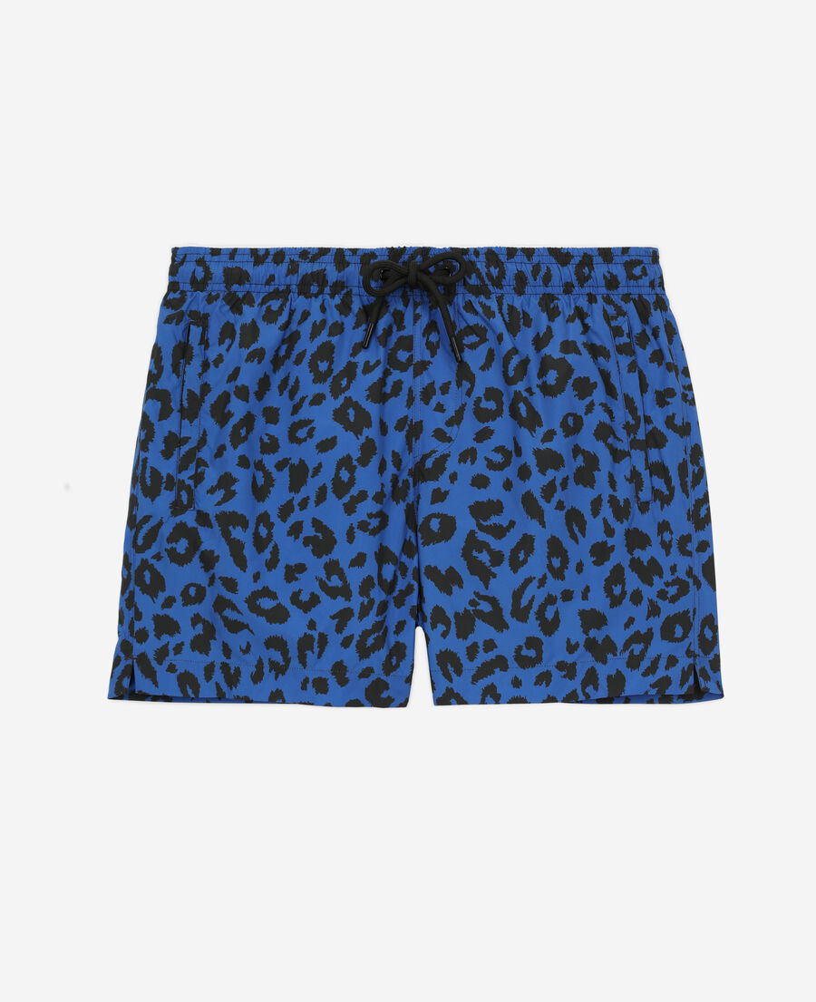 blue leopard print swimsuit